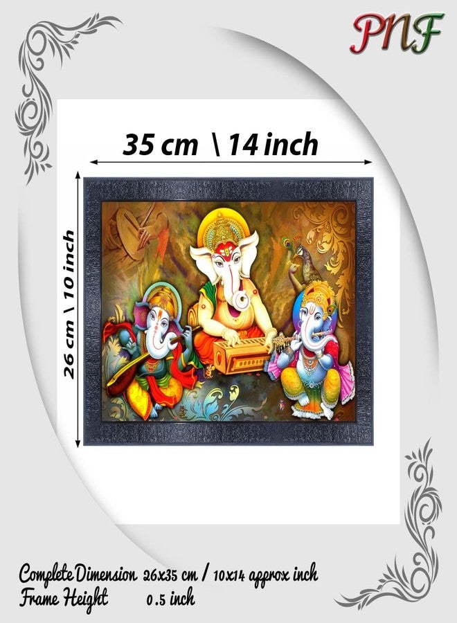 pnf Poster And Frames Ganesh Ji Wooden Photo Frame With Acrylic Sheet | For Living, Pooja Room | Home Decoration Item | Best Gifting Option (10 * 14inch,Multicolour,Synthetic) 16600 - Image 2