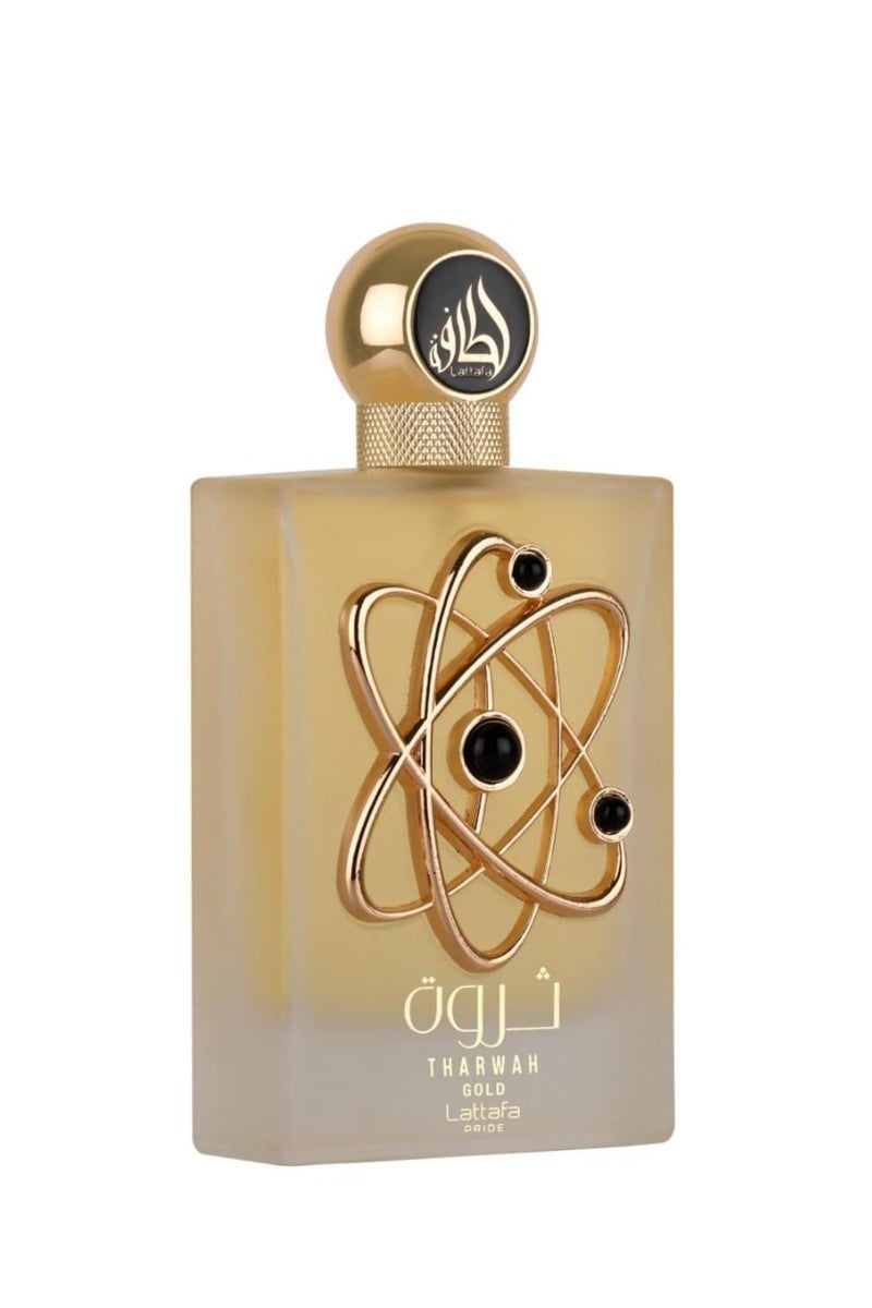 Lattafa Tharwah Gold for Unisex Eau de Parfum Spray, 3.4 Ounce - Image 2