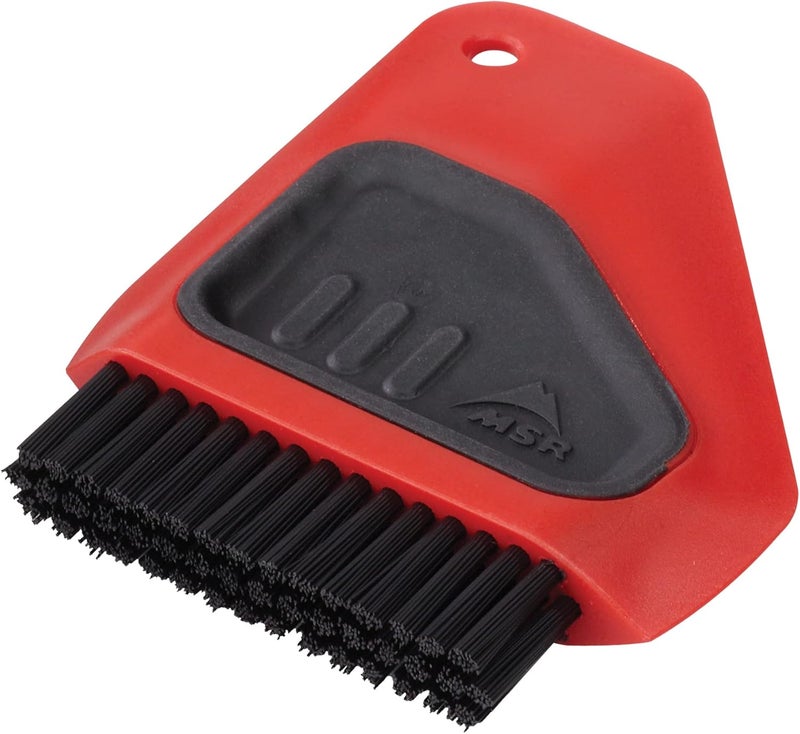 MSR Alpine Dish Brush and Scraper in Red - Ergonomic Kitchen Cleaning Tool - Image 1
