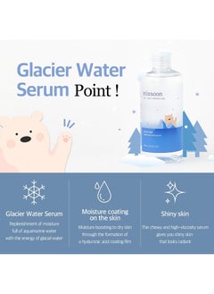 mixsoon Glacier Water Hyaluronic Acid Serum for Face Hydrating,Non greasy Hydrating korean Skin care,Mega-sized 10.14 fl.oz 300ml  - Image 3