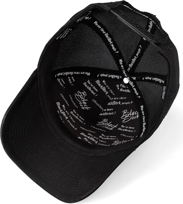 بلاك بورك BlackBörk V1 Trucker A Letter - Black Hat (Cap) with 2 Code Logo