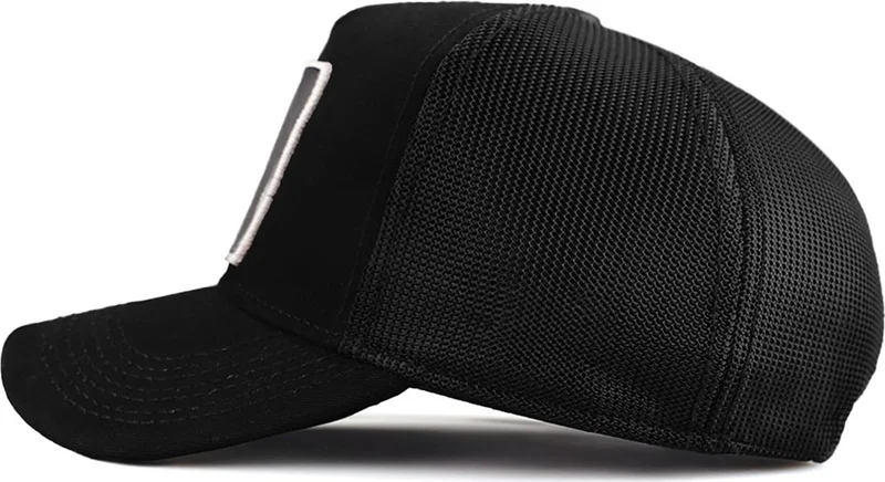 بلاك بورك BlackBörk V1 Trucker A Letter - Black Hat (Cap) with 2 Code Logo