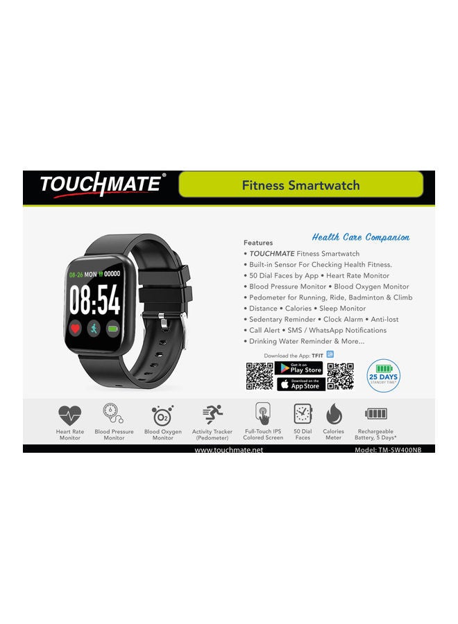 TOUCHMATE Fitness Smartwatch Black - Image 2