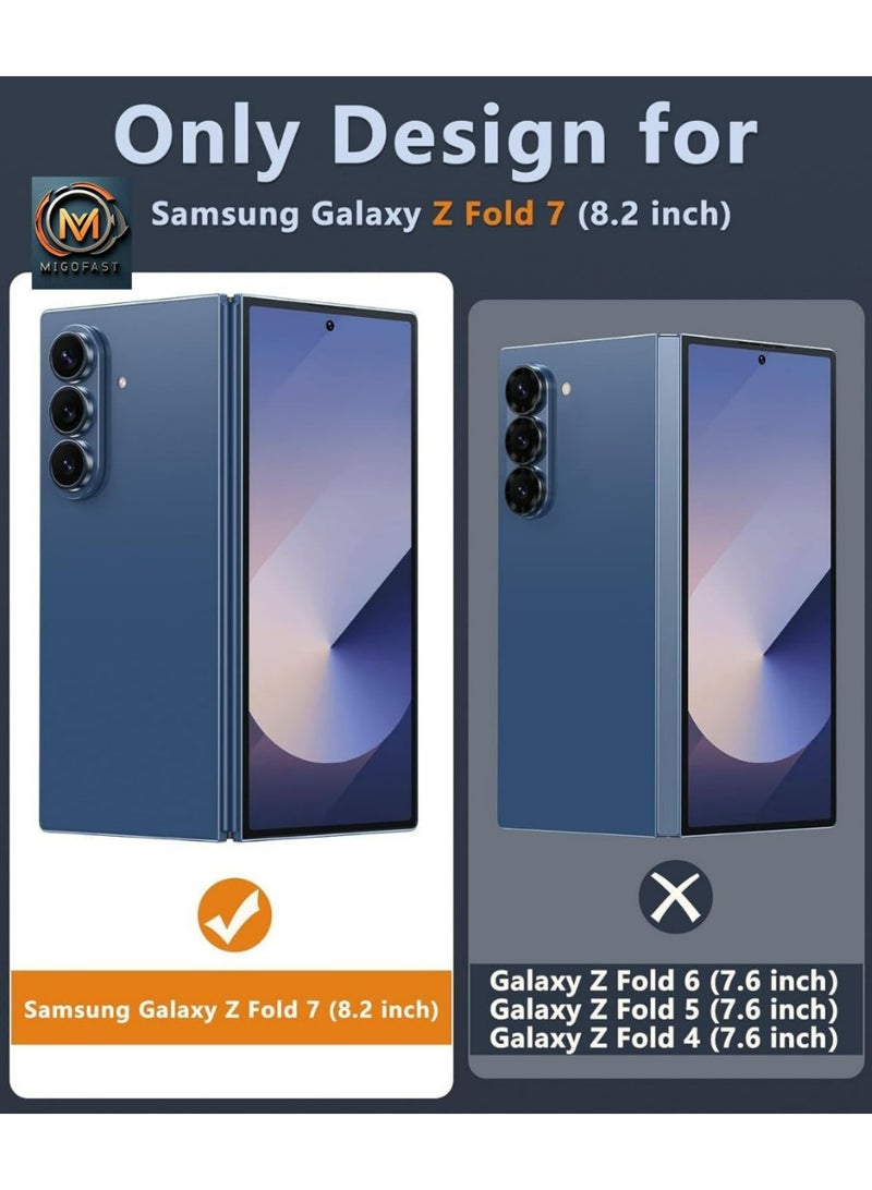 ميجوفاست جراب شفاف لهاتف Samsung Galaxy Z Fold 7، جراب مغناطيسي رفيع لهاتف Samsung Fold 7 متوافق مع Magsafe، غطاء TPU شفاف مقاوم للصدمات ومقاوم للصفرة لهاتف Z Fold 7 5G 2025 - Image 2