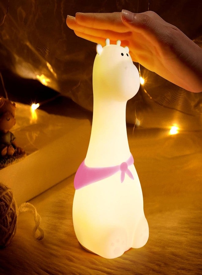 Zilloquil Kids Cute Sweet Giraffe,Silicone Nursery Night Light for Baby, Bedroom, Kids, Toddler, Boys, Girls, Room Decor, Home Decorations, Birthday Gift, Squishy Animal (Giraffe Lamp) - Image 1