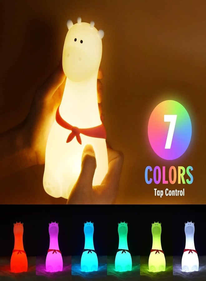 Zilloquil Kids Cute Sweet Giraffe,Silicone Nursery Night Light for Baby, Bedroom, Kids, Toddler, Boys, Girls, Room Decor, Home Decorations, Birthday Gift, Squishy Animal (Giraffe Lamp) - Image 3