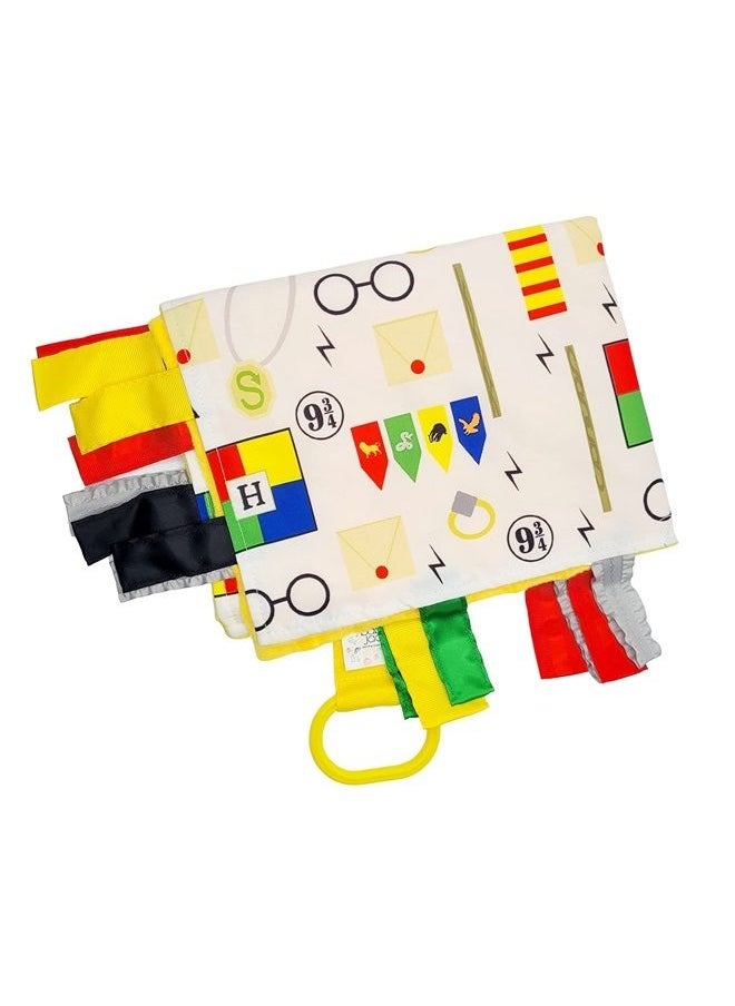 The Learning Lovey Baby Jack & Co 14x18” Wizard Lovey Tag Toys for Babies - Muggles - House Colors - Learn Wizardry - Soft & Safe - Learn Shapes & Colors - Ideal Baby Toy & Baby Gift - BPA Free w/Stroller Clip  - Image 1