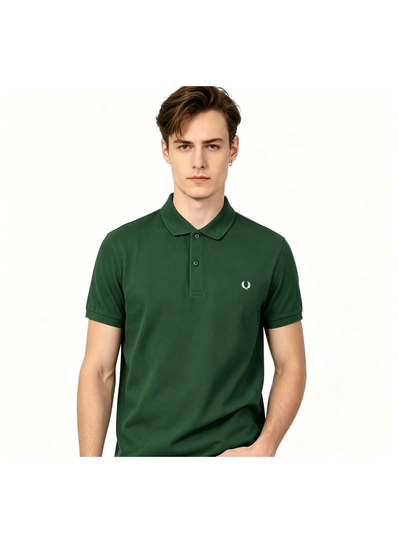 فريد بيري بولر رجالي موديل ضيق (Slim Fit) - قميص بولو بكمام قصير للعمل والاسترخاء - Image 1
