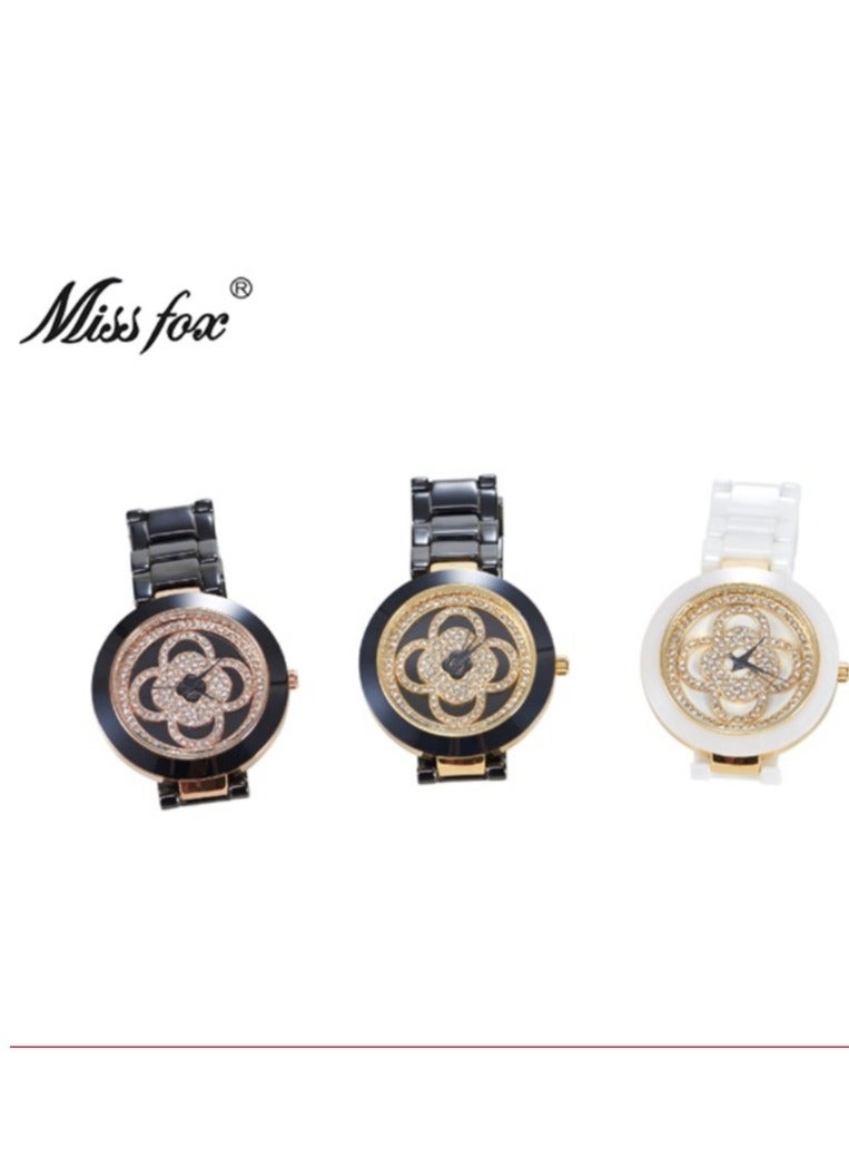 MISS FOX Women's Four Leaf Grass Fashion Watch - Image 2
