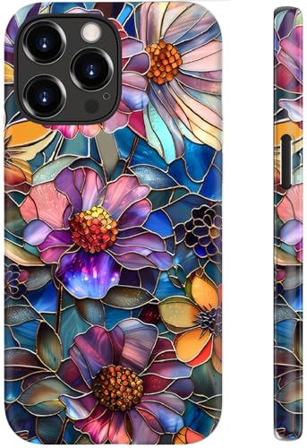 Goodon for iPhone 15 Pro Max Case Cute - Compatible with Magsafe - Dual-Layer Hard Shell & Silicone Cover - Protective Phone Case with Wildflower Designs for Women - Vibrant Defined Blossoms - Image 1