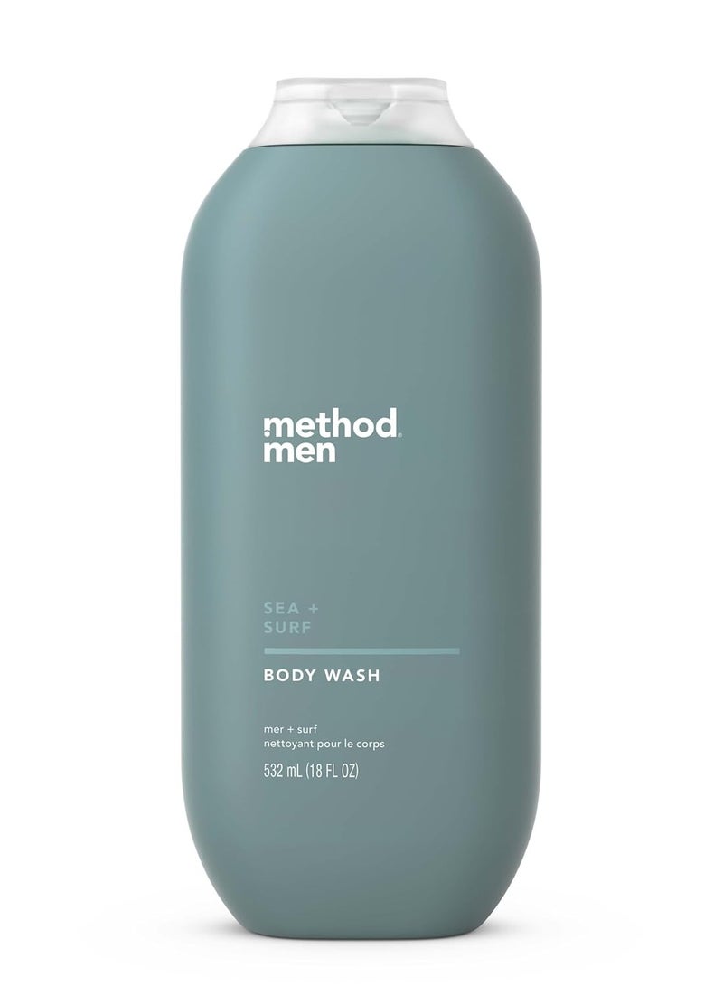 Method Method Men Body Wash, Sea + Surf, Paraben and Phthalate Free, 18 FL Oz (Pack of 3),Softening - Image 2