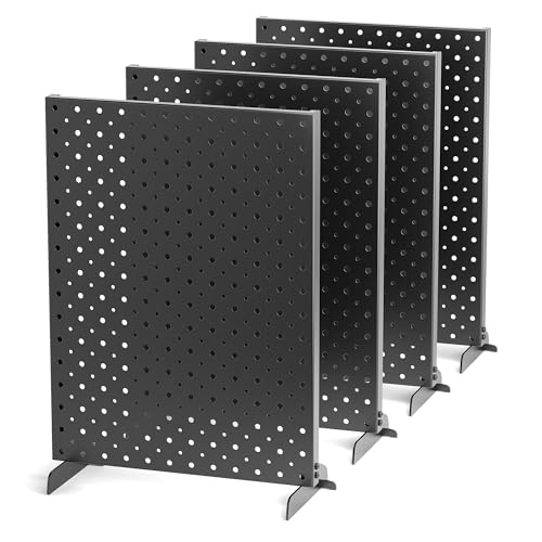 Ultrawall Pegboard Display Stand, Metal Tabletop Pegboard Display, Accessories Rack Organizer for Jewelry, Retail Stores, Craft Shows, 12"X16", 4pcs Black - Image 1
