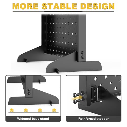 Ultrawall Pegboard Display Stand, Metal Tabletop Pegboard Display, Accessories Rack Organizer for Jewelry, Retail Stores, Craft Shows, 12"X16", 4pcs Black - Image 3