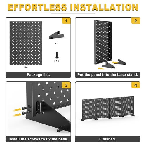 Ultrawall Pegboard Display Stand, Metal Tabletop Pegboard Display, Accessories Rack Organizer for Jewelry, Retail Stores, Craft Shows, 12"X16", 4pcs Black - Image 5