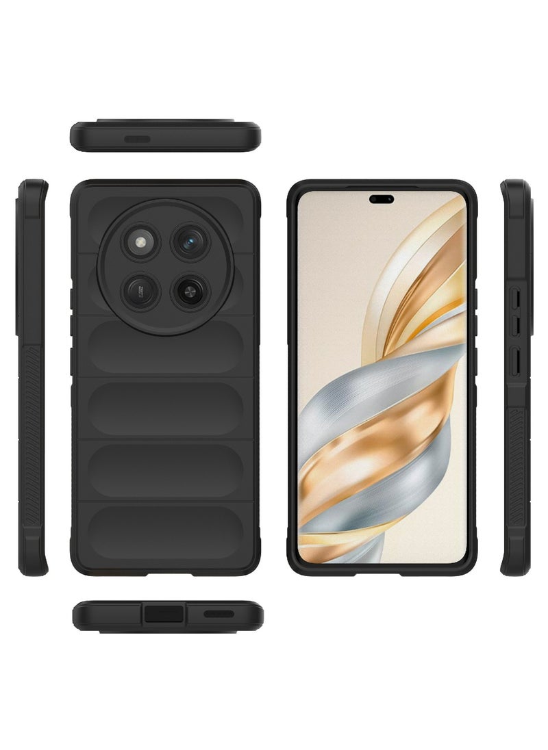 ماركة غير محددة - جراب موبايل ماجيك شيلد  سيليكون مضاد للصدمات وحمايه للكاميرا متوافق   Honor X9C / Honor X60 Pro (اسود) - Image 1