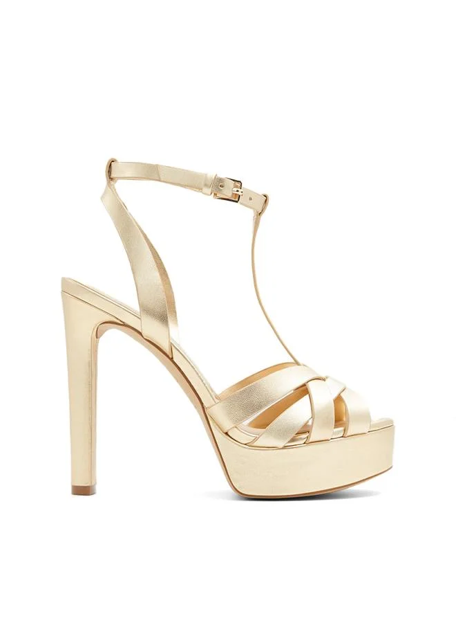 Borneolaan Ladies Gold Heeled Sandals