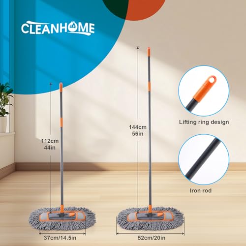 CLEANHOME Microfiber Dust Mop for Hardwood Floor Cleaning, Dry and Wet Baseboard and Floor Duster, Household Cleaning Tool for Kitchen, Bathroom - Image 4