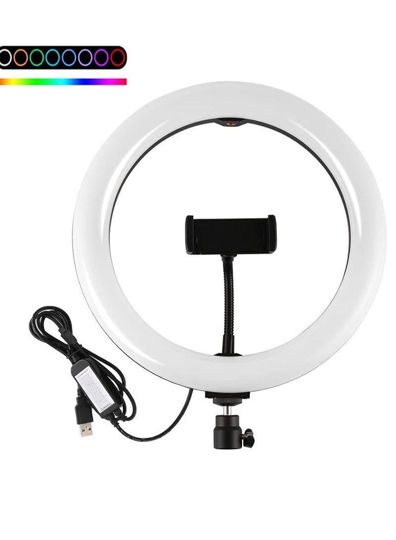 MJ-36 RGB LED Soft Ring Light With Phone Tripod Stand For Camera Smartphones Shooting Vlogging And Reels - Image 2
