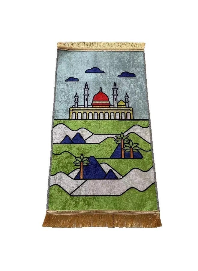 Kids Prayer Mat Padded Kids Prayer Rug Salah mat for Children, Attractive, Eid Gifts, Ramadan Gifts - Image 1