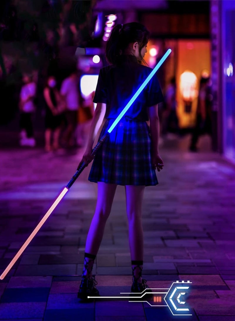 15 Color Lightsaber Metal 15 Color Lightsaber Rechargeable LED Glow Stick Boy Toy-Color:15-color Matte Black Single Sword-boxed - Image 2
