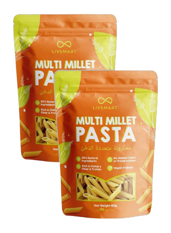 LIVSMART Organic Multi Millet Pasta 180g, Pack of 2 - Image 1
