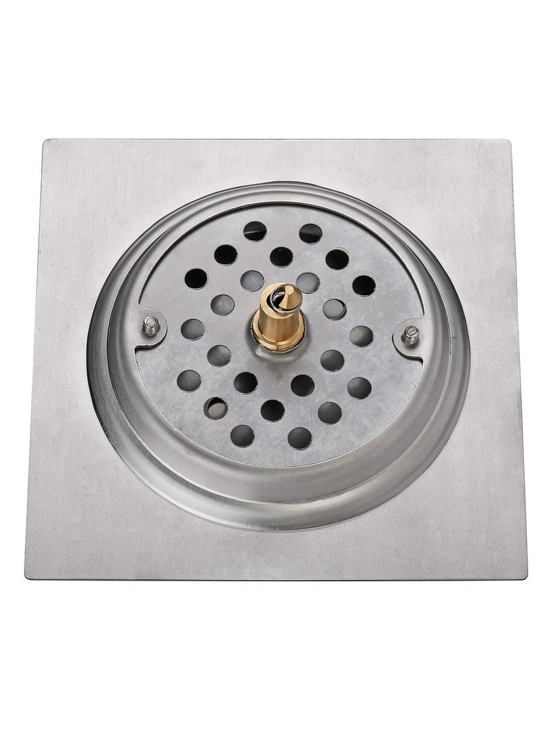 Stainless Steel Square 6" x 6" Pop-Up Floor Grating/Drain Cover for Bathroom and Kitchen Floors - Image 4
