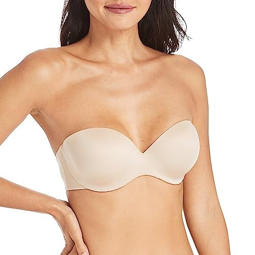 Maidenform صدرية ميدنفورم النسائية بدون حمالات مع رفع مخصص، لاتيه، 32A أمريكي - Image 1