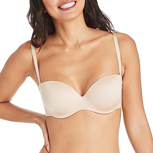 Maidenform صدرية ميدنفورم النسائية بدون حمالات مع رفع مخصص، لاتيه، 32A أمريكي - Image 3