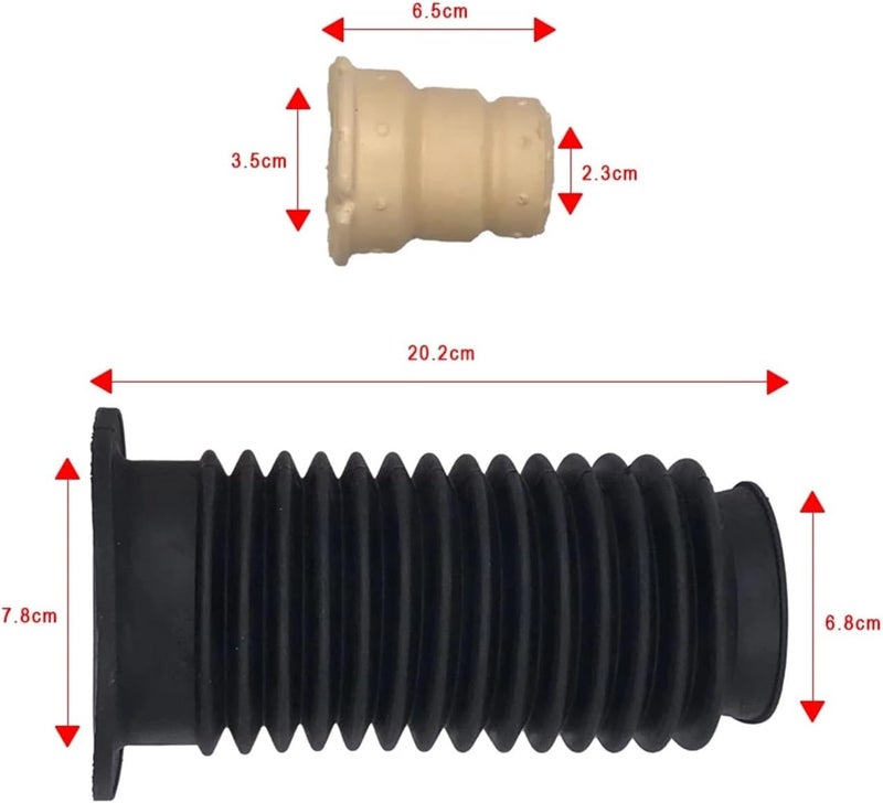 DEMULAX Car Front Shock Absorber Buffer Rubber Boot Set - Image 2