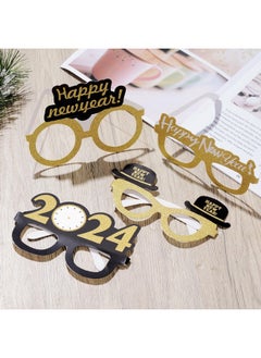 obmwang 24 Pieces Happy New Year Eyeglasses Fancy New Year Party Glasses For 2024 New Year'S Eve Party Favors  - Image 5
