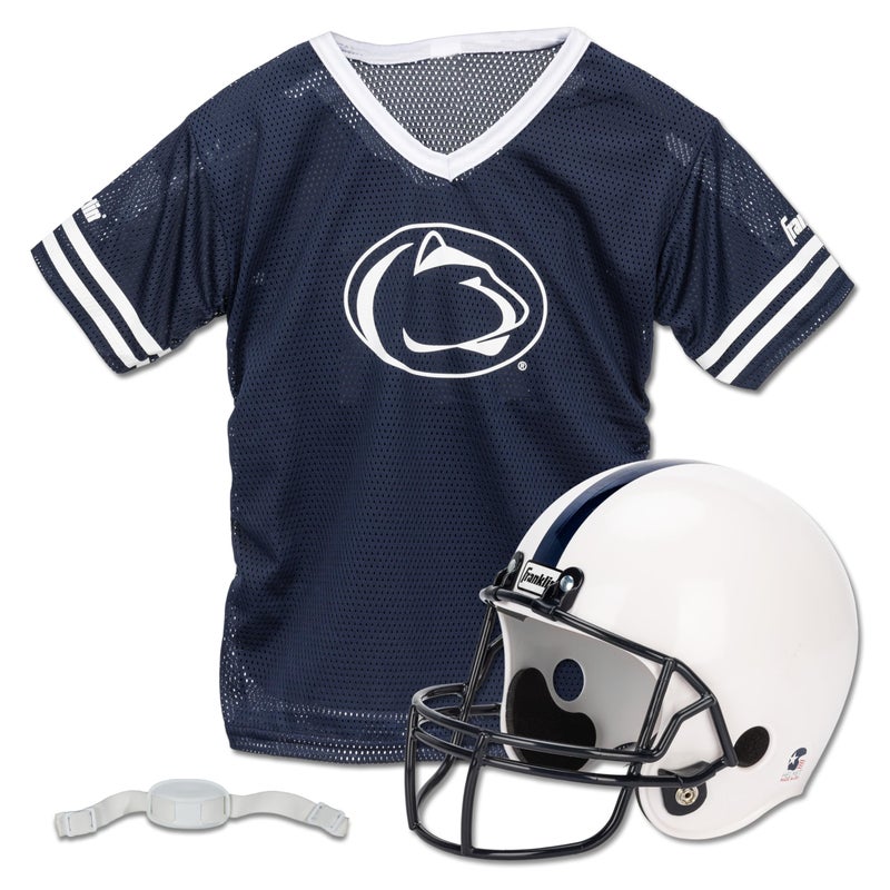 Franklin Sports Penn State Kids Football Helmet Jersey Set NCAA Youth Football Costume Set Helmet Jersey Chin Strap Included Youth Medium - Image 2