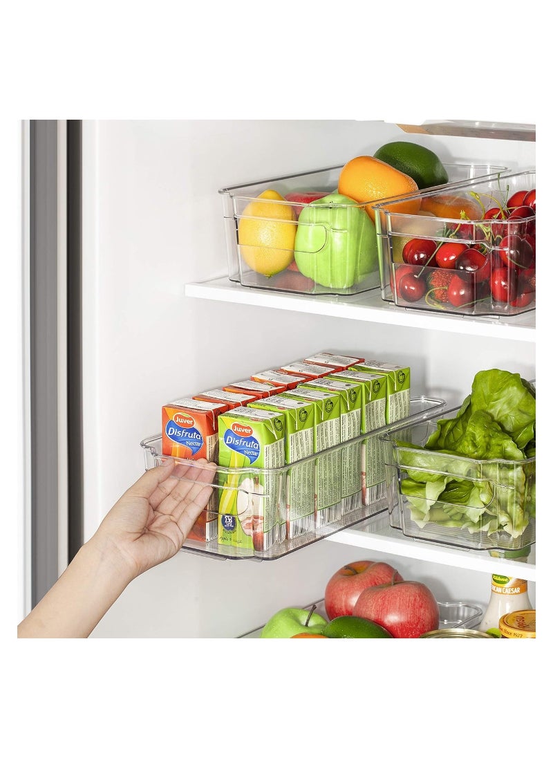 Generic - Refrigerator Organizer Bins - 4 Pcs Clear Plastic Bins - Image 1