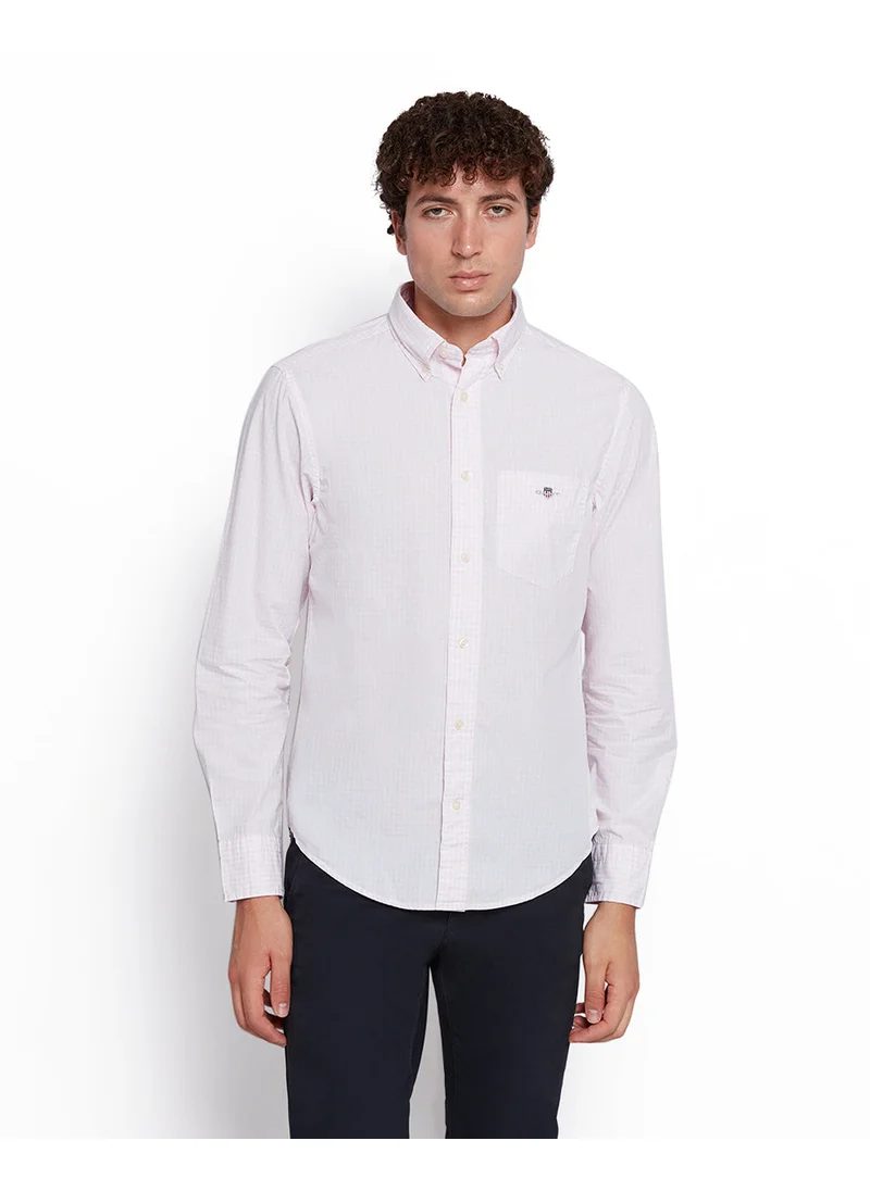 GANT Gant Men’S Regular Fit Gingham Check Poplin Cotton Shirt