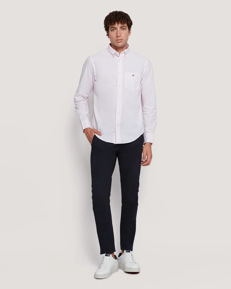 GANT  Gant Men’S Regular Fit Gingham Check Poplin Cotton Shirt for Men | Best Price UAE