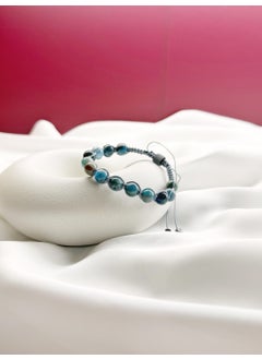 Kehribar Point Amber Point Apatite Stone Macrame Bracelet  - Image 2