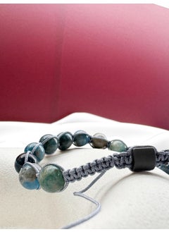 Kehribar Point Amber Point Apatite Stone Macrame Bracelet  - Image 4