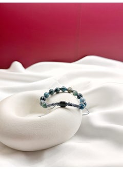 Kehribar Point Amber Point Apatite Stone Macrame Bracelet  - Image 3