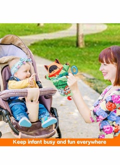 واي آند دي Baby Books Toys with Hand Puppets, Touch and Feel Crinkle Cloth Book for Babies Infant Toddler, Early Development Interactive Car & Stroller Soft 0 -12 Month 1 2 Years Old Boys Girls  - Image 4