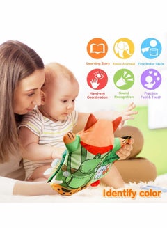 واي آند دي Baby Books Toys with Hand Puppets, Touch and Feel Crinkle Cloth Book for Babies Infant Toddler, Early Development Interactive Car & Stroller Soft 0 -12 Month 1 2 Years Old Boys Girls  - Image 3