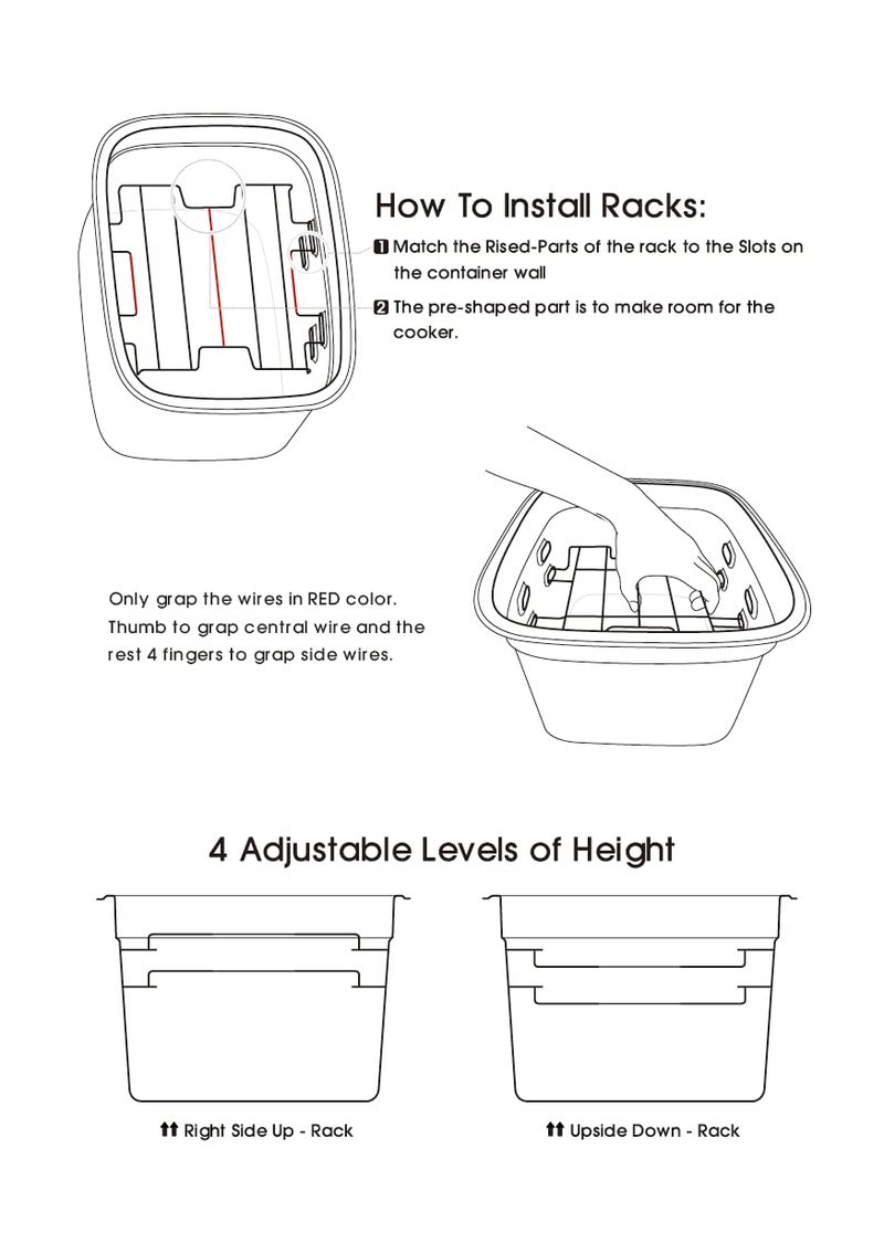 EVERIE Versatile 12-Quart Sous Vide Container with Built-in Rack and Collapsible Silicone Lid and Container Sleeve Compatible with All Sous Vide Cookers, KIT-1202-TYGJ - Image 4