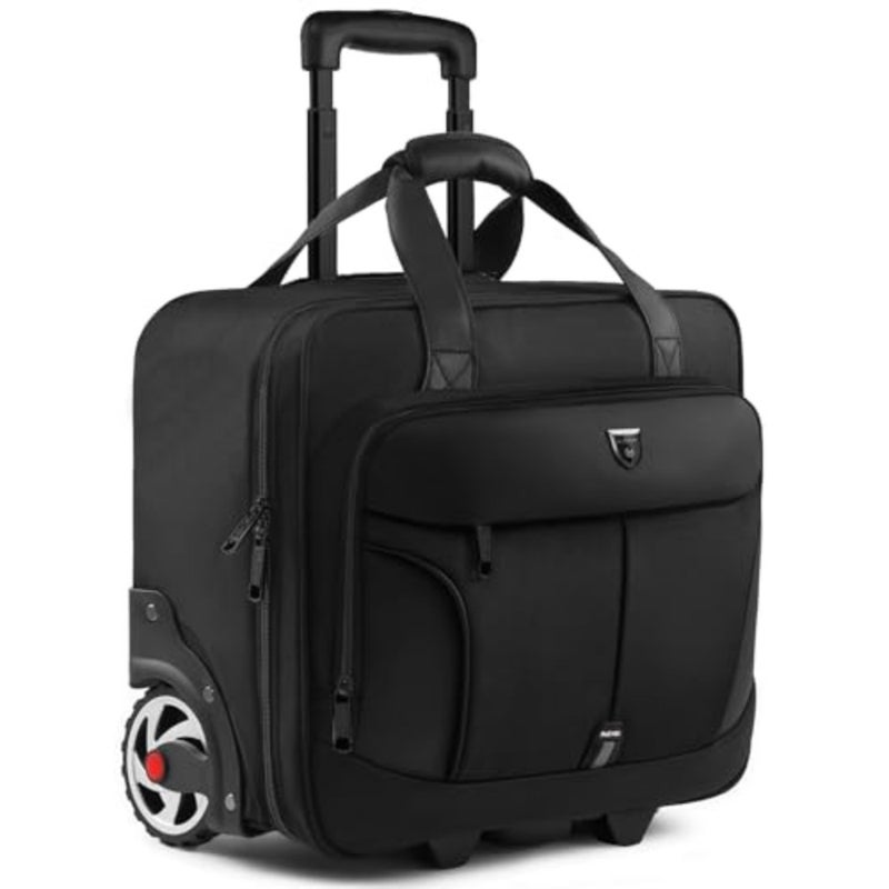 Rolling Laptop Bag, Rolling Briefcase for Men Women, Laptop Briefcase on Wheels, Carry On Bag for Business Travel - Image 1