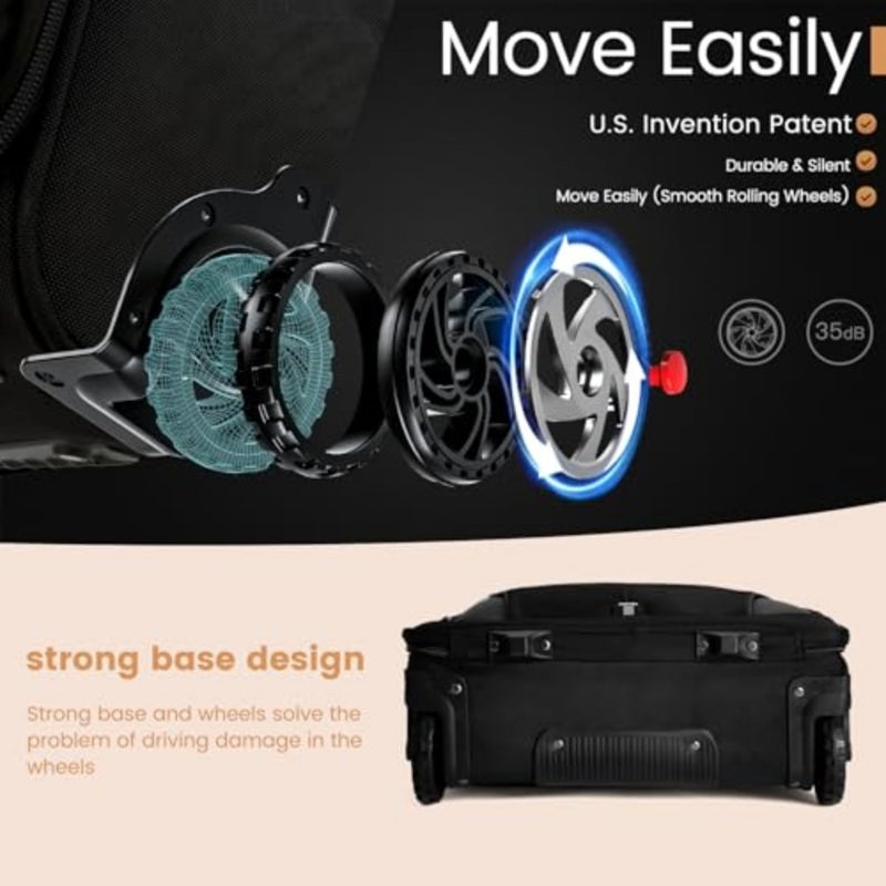 Rolling Laptop Bag, Rolling Briefcase for Men Women, Laptop Briefcase on Wheels, Carry On Bag for Business Travel - Image 4