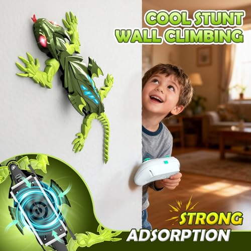 Coodoo سحلية الجيكو المتسلقة على الجدران - لعبة للأطفال - سيارة تحكم عن بعد - سيارة متسلقة على الجدران - روبوت جيكو - مزحة رائعة - هدية عيد ميلاد أو عيد الميلاد للأحفاد - ألعاب للبنات والأولاد من عمر 6 إلى 10 سنوات - Image 5