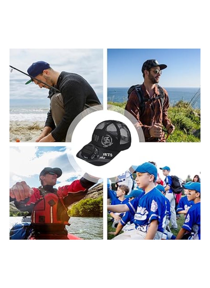 Captaintech Solar-Powered Fan Hat, Adjustable Sun Visor Baseball Cap with USB Charging, Wide Brim Beach Hat with Upgraded Fan Speeds for Ultimate Sun Protection.  - Image 5