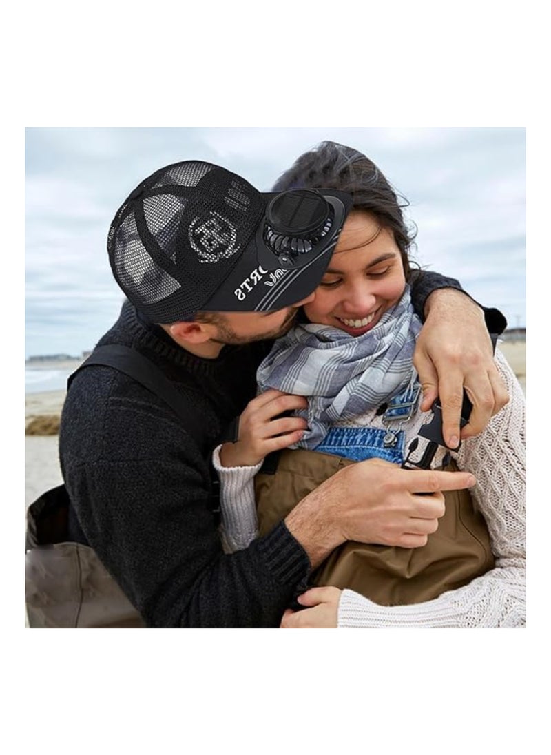 Captaintech Solar-Powered Fan Hat, Adjustable Sun Visor Baseball Cap with USB Charging, Wide Brim Beach Hat with Upgraded Fan Speeds for Ultimate Sun Protection.  - Image 4