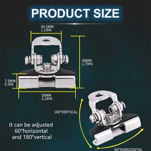 idCarAuto Led Light Bar Mounting Brackets 2Pcs Universal Adjustable Piller Hood Led Work Light Mount Bracket Clamp Holder Bar Pods 304 Stainless Steel for J-eep Truck SUV Off Road Installing Without Drilling - Image 3