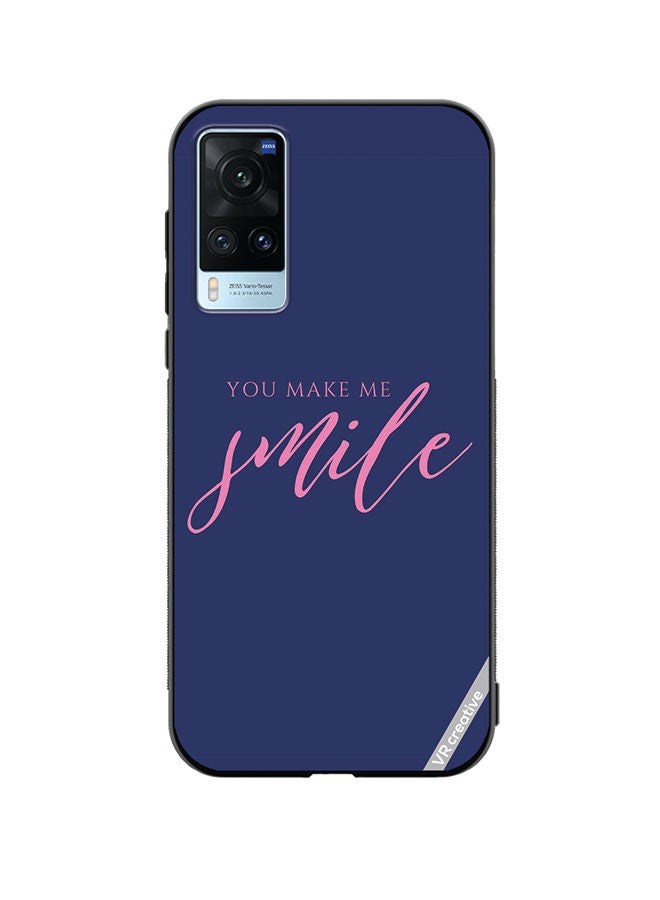 VR CREATIVE Protective Case Cover For Vivo X60 You Make Me Smile Design Multicolour - Image 1