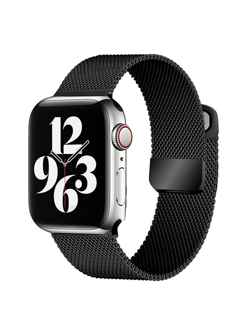 Generic - Stainless Steel Magnetic Band Compatible with Apple Watch 49mm 45mm 44mm 42mm, Adjustable Milanese Magnet Metal Strap Men Women for iWatch Series 8/7/6/5/4/3/2/1/SE/Ultra - Image 1
