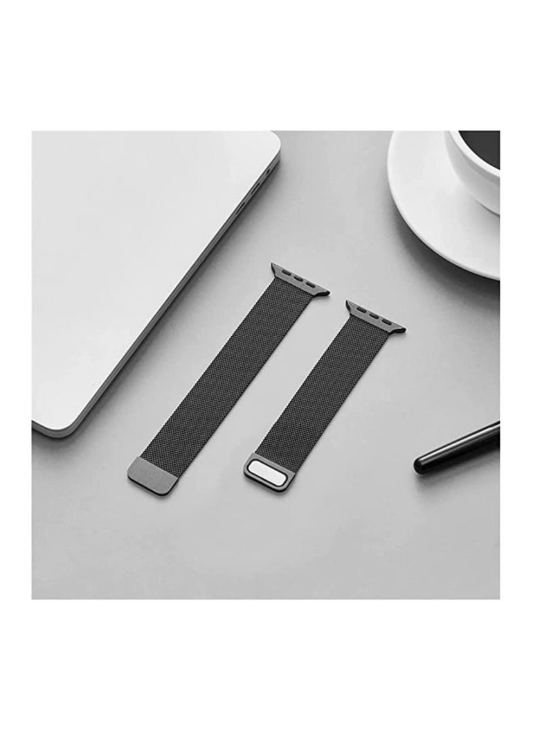 Generic - Stainless Steel Magnetic Band Compatible with Apple Watch 49mm 45mm 44mm 42mm, Adjustable Milanese Magnet Metal Strap Men Women for iWatch Series 8/7/6/5/4/3/2/1/SE/Ultra - Image 1