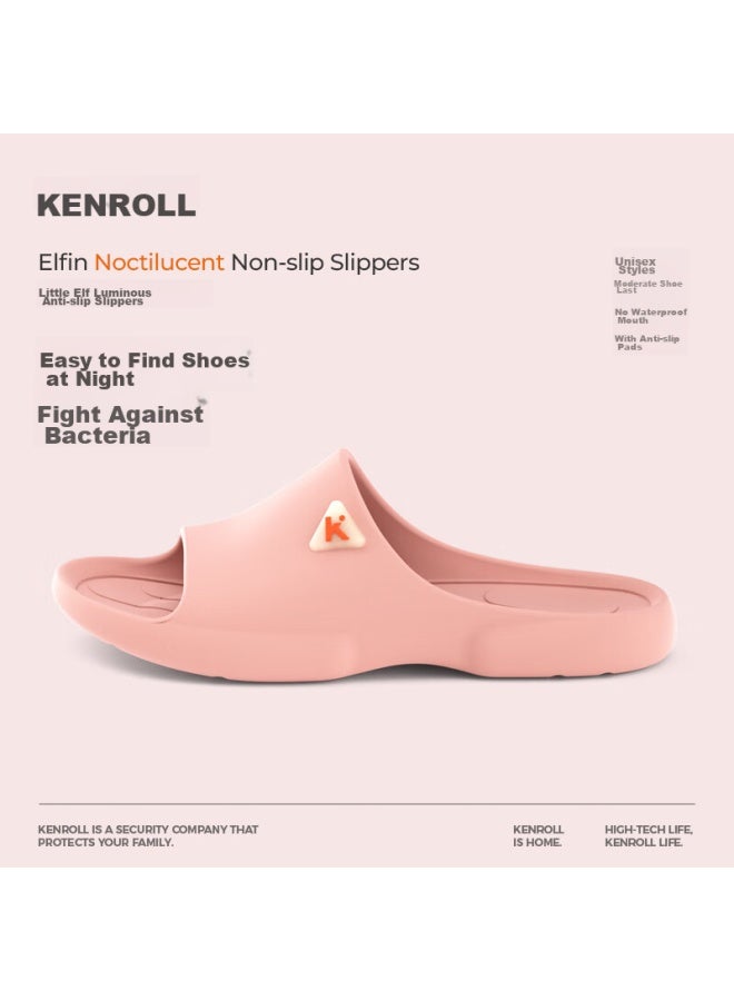 Kenroll Men's And Women's Bathroom Indoor Outdoor Non-slip Slippers, Luminous Home Sandals, Iceberry Pink, Size 35/36 - Image 1